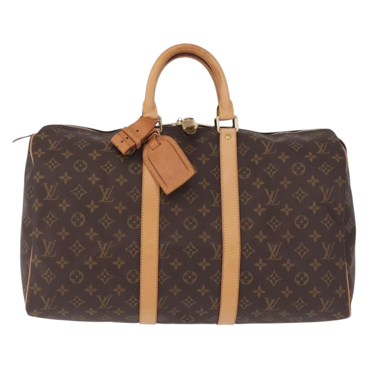 LOUIS VUITTON Monogram Keepall 45 Boston Bag M41428 LV Auth 209528V