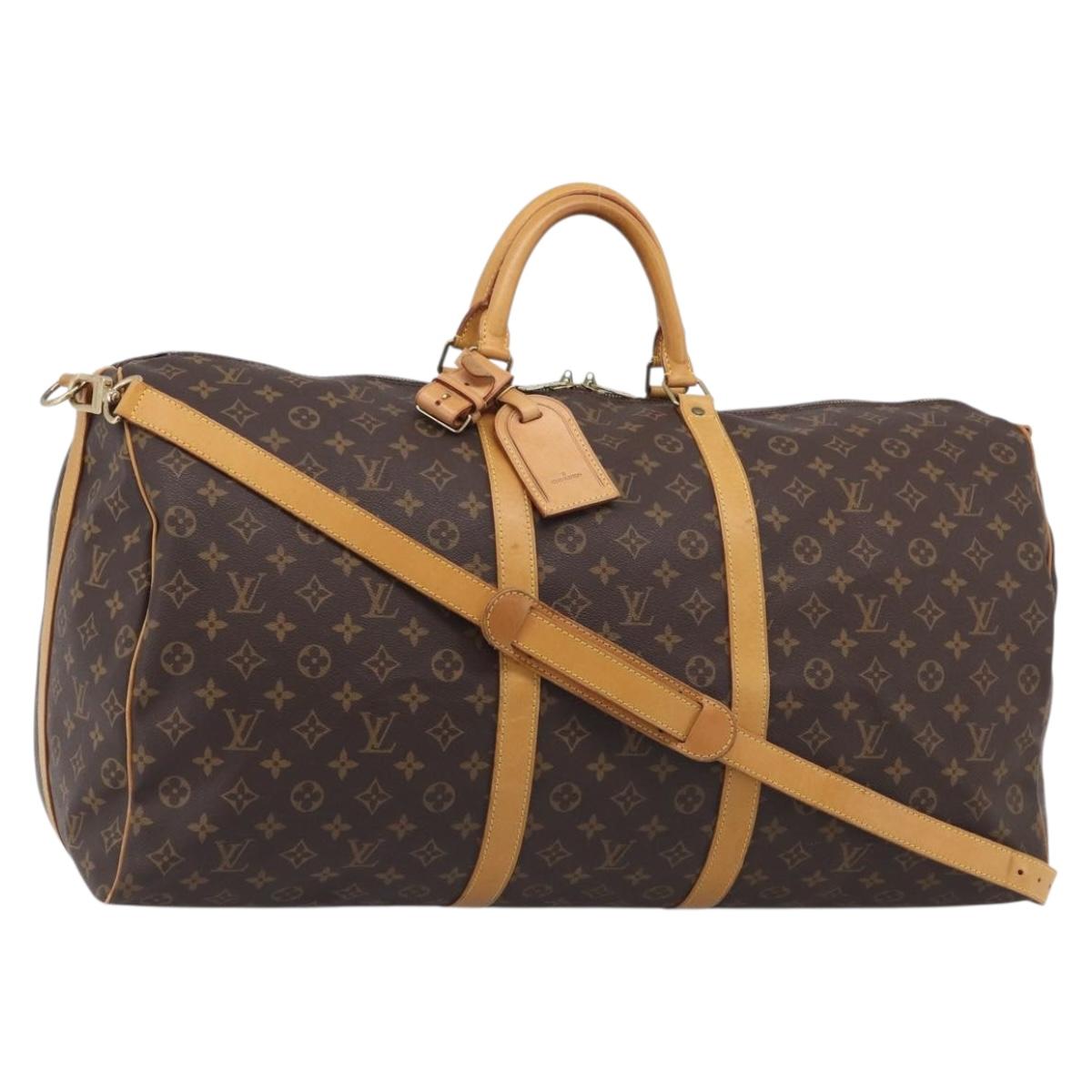 LOUIS VUITTON Monogram Keepall Bandouliere 60 Boston Bag M41412 LV Auth 209530V