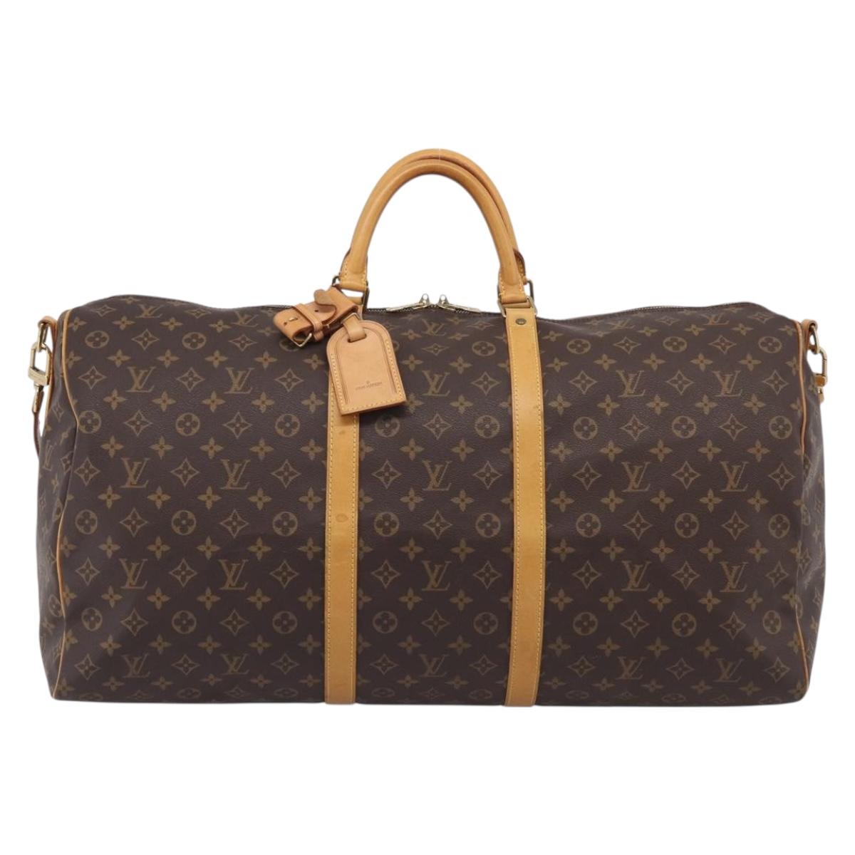 LOUIS VUITTON Monogram Keepall Bandouliere 60 Boston Bag M41412 LV Auth 209530V