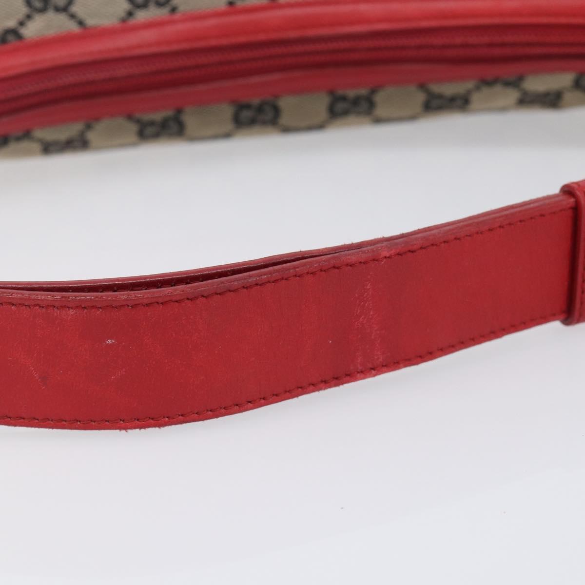 GUCCI GG Canvas Shoulder Bag Navy Gold 001 4205 Auth 209531A