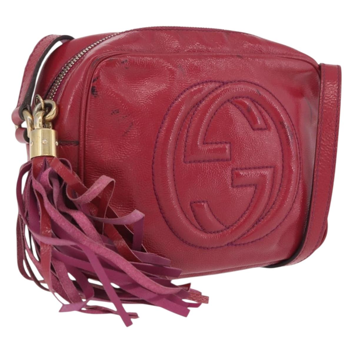 GUCCI Shoulder Bag Leather Pink Gold 308364 Auth 209533A
