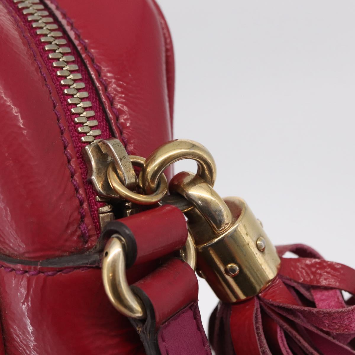 GUCCI Shoulder Bag Leather Pink Gold 308364 Auth 209533A