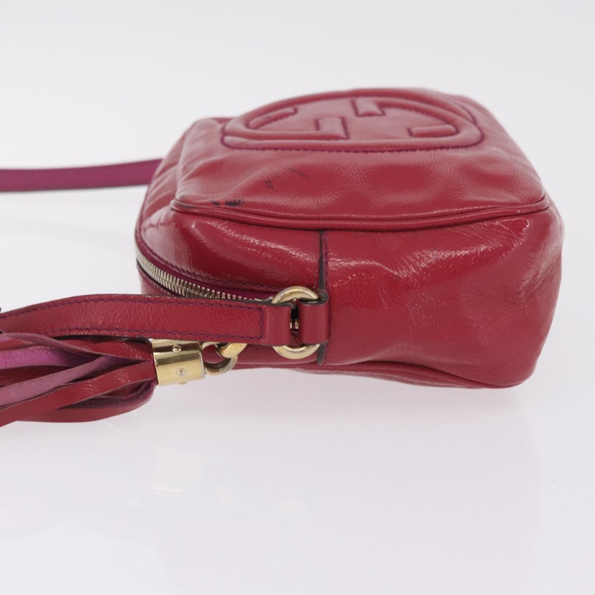 GUCCI Shoulder Bag Leather Pink Gold 308364 Auth 209533A