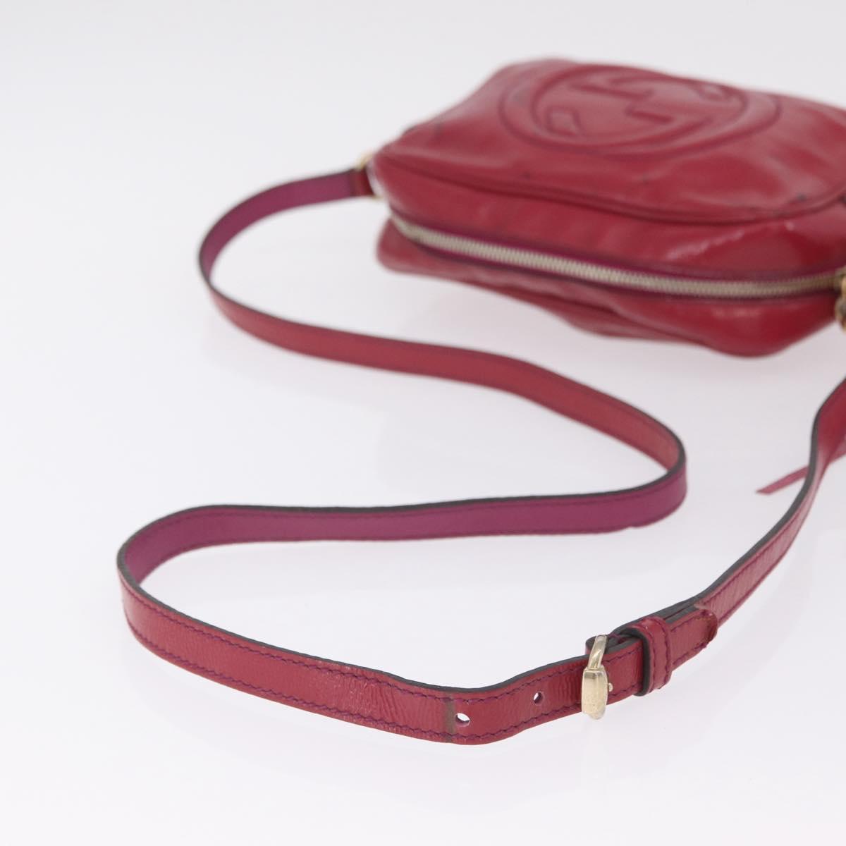 GUCCI Shoulder Bag Leather Pink Gold 308364 Auth 209533A