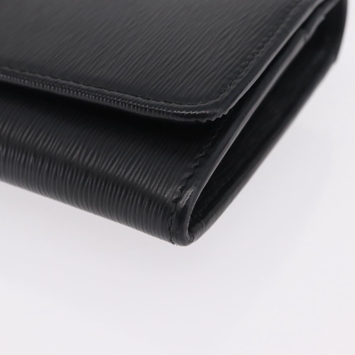 PRADA Long Wallet Leather Black Gold Tone Auth 209571M