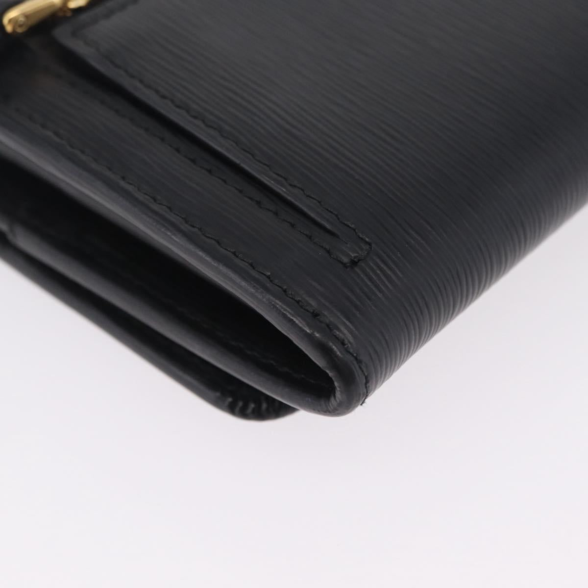 PRADA Long Wallet Leather Black Gold Tone Auth 209571M
