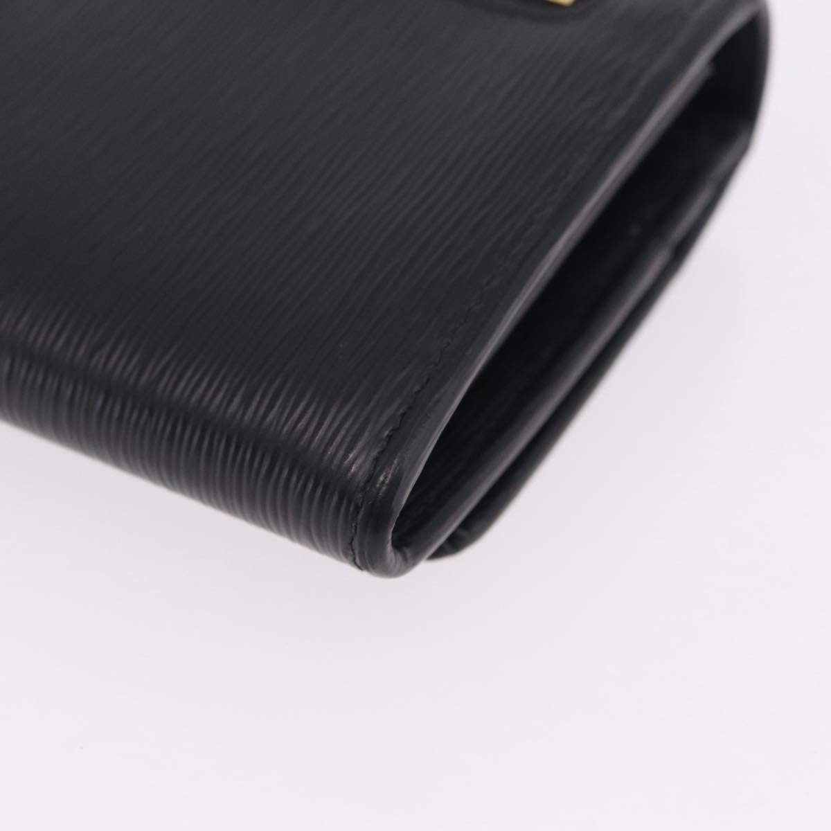 PRADA Long Wallet Leather Black Gold Tone Auth 209571M