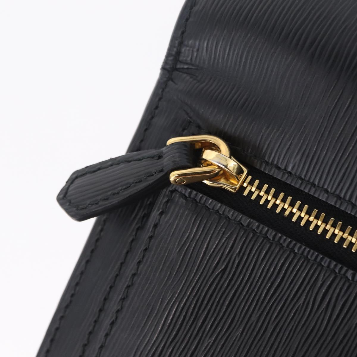 PRADA Long Wallet Leather Black Gold Tone Auth 209571M