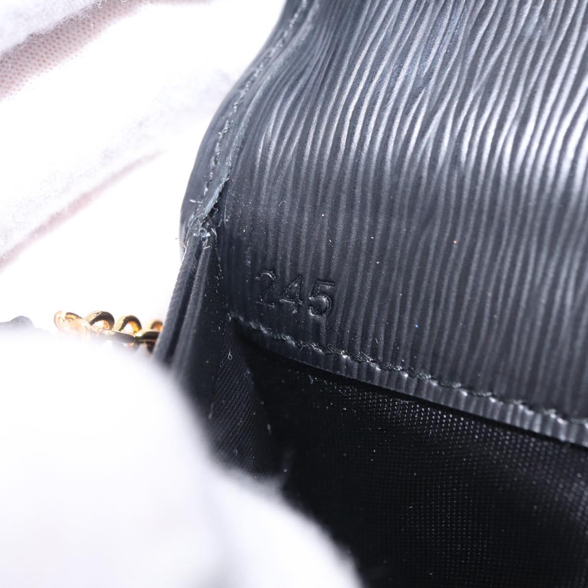 PRADA Long Wallet Leather Black Gold Tone Auth 209571M