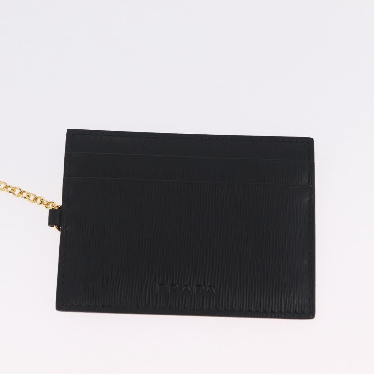 PRADA Long Wallet Leather Black Gold Tone Auth 209571M