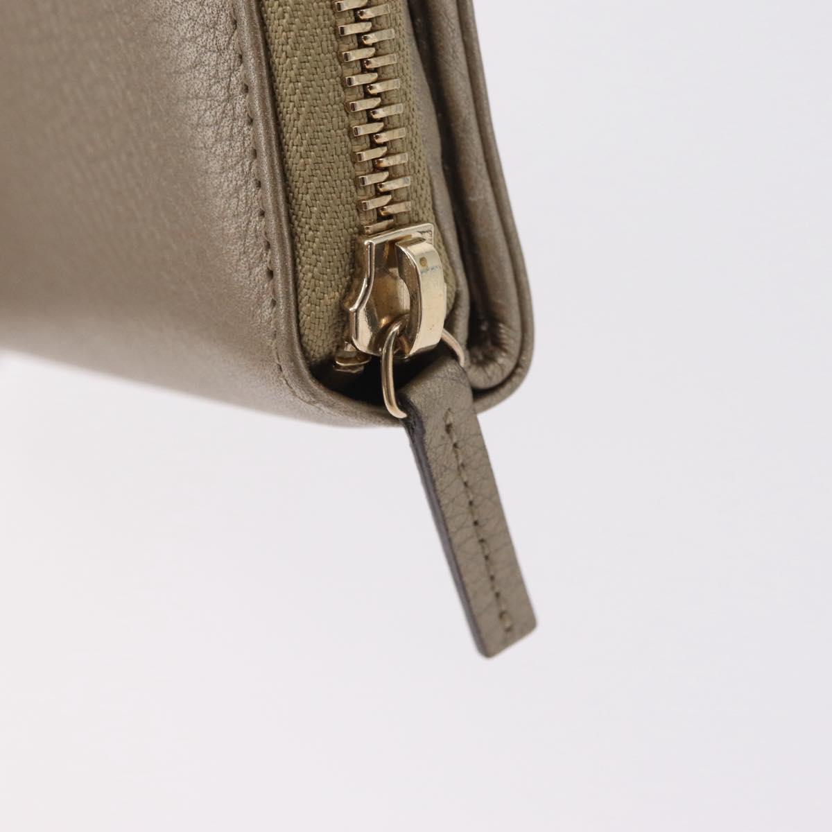 GUCCI Long Wallet Leather Gold 347112 Auth 209572A