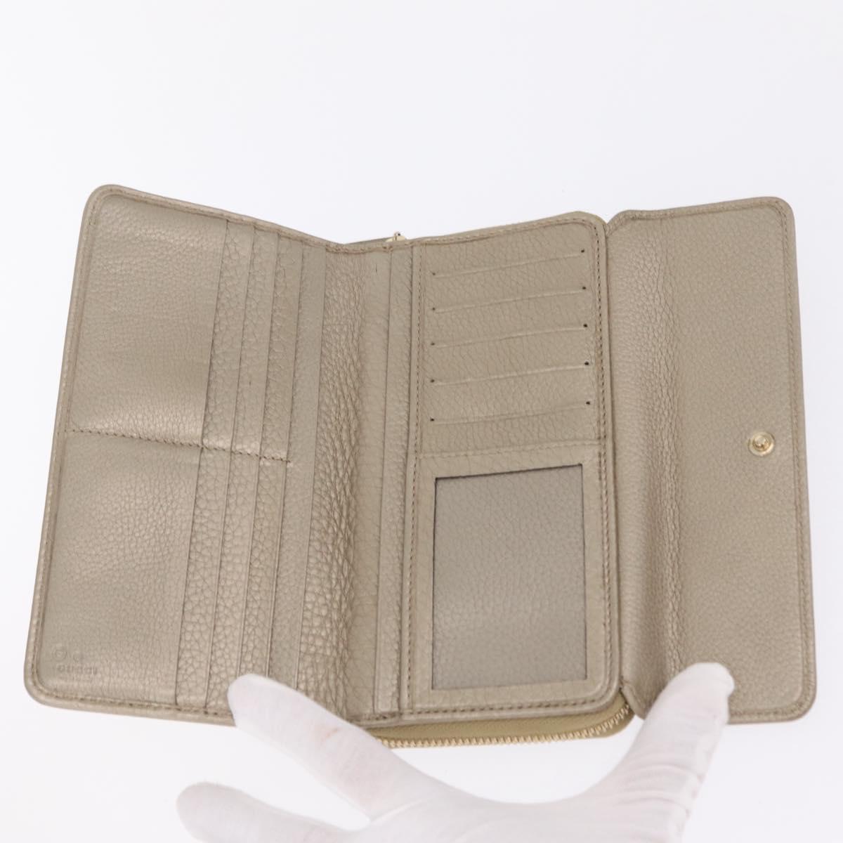GUCCI Long Wallet Leather Gold 347112 Auth 209572A