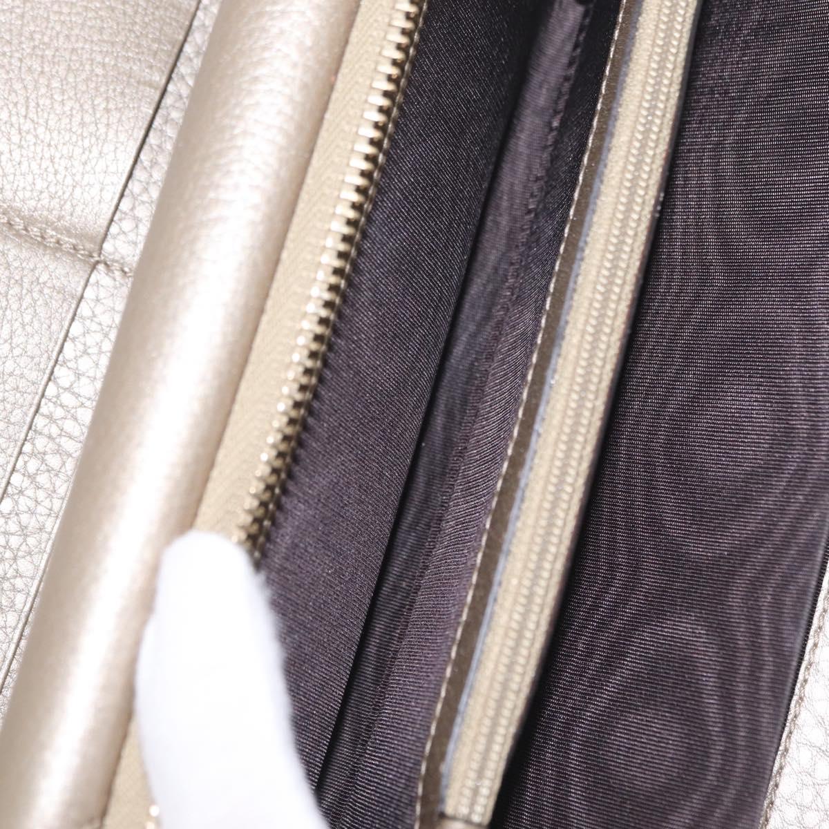 GUCCI Long Wallet Leather Gold 347112 Auth 209572A