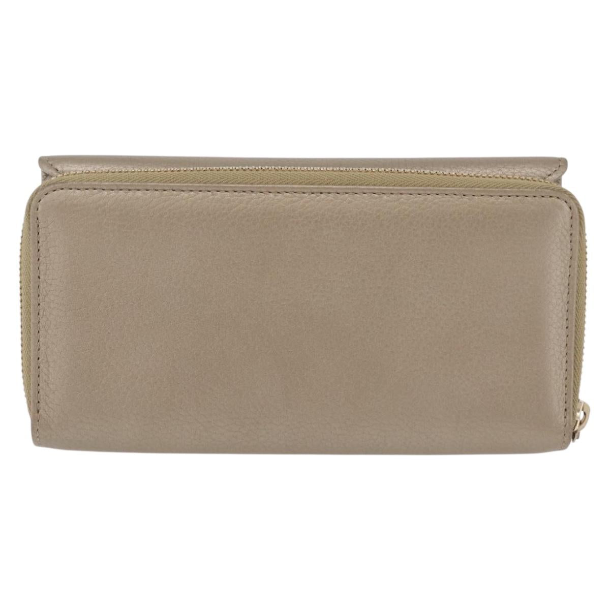 GUCCI Long Wallet Leather Gold 347112 Auth 209572A
