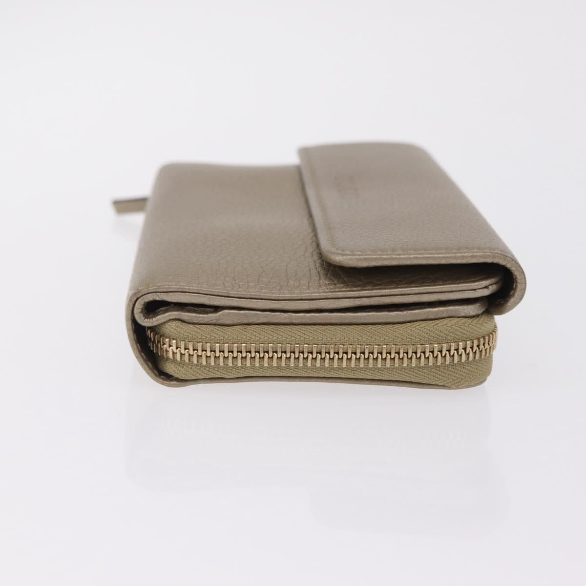 GUCCI Long Wallet Leather Gold 347112 Auth 209572A