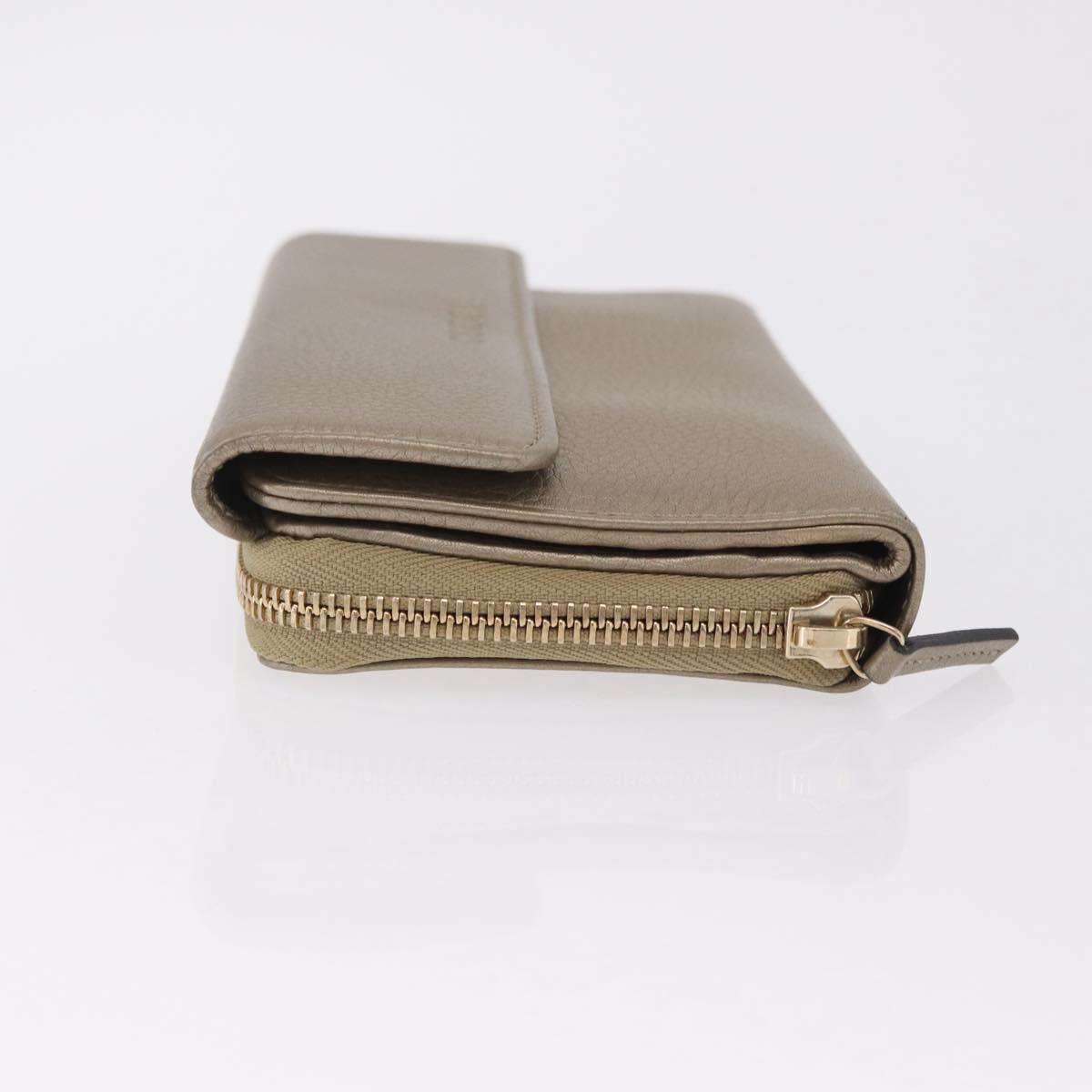 GUCCI Long Wallet Leather Gold 347112 Auth 209572A