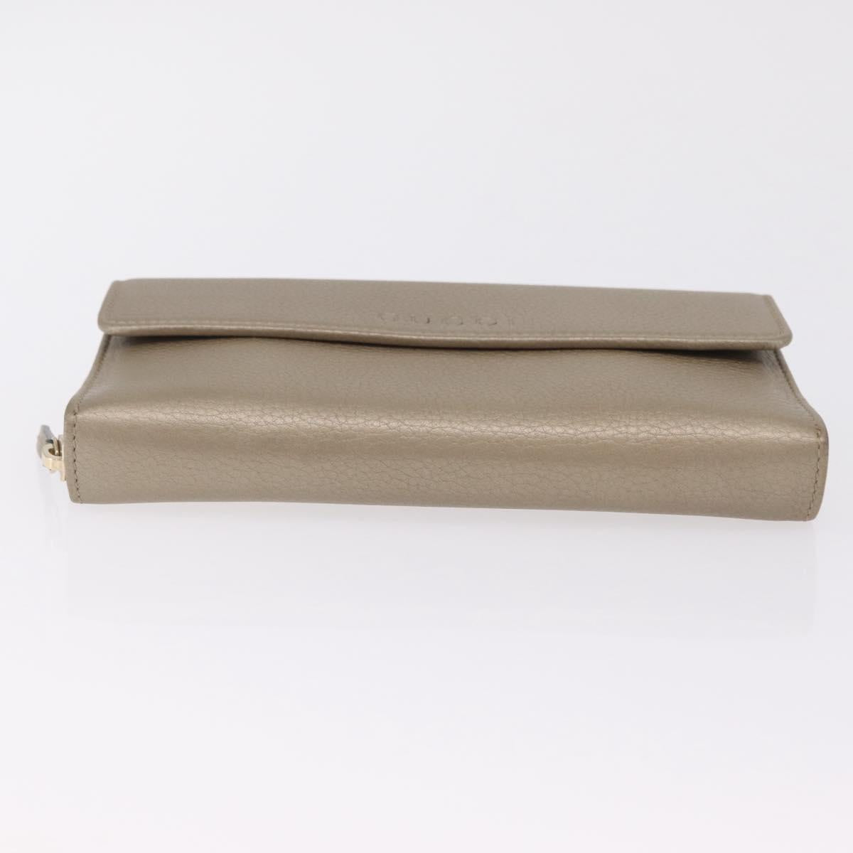 GUCCI Long Wallet Leather Gold 347112 Auth 209572A