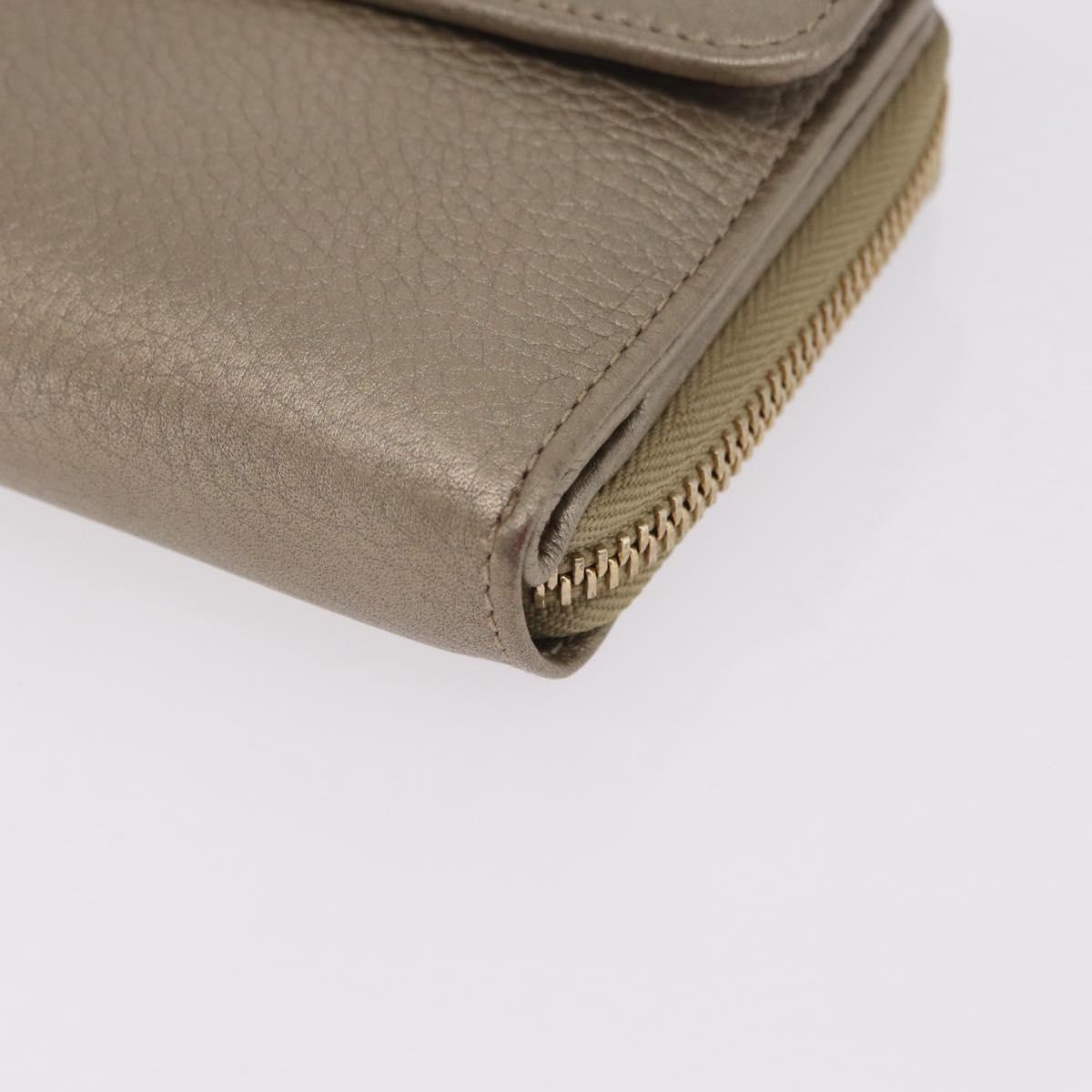 GUCCI Long Wallet Leather Gold 347112 Auth 209572A