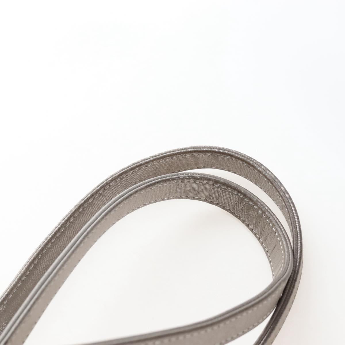 CHANEL V Stitch Backpack Leather Silver CC Auth 209577V