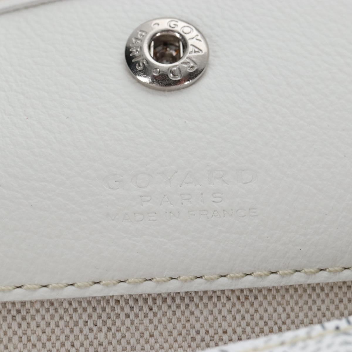 Goyard Herringbone Hobo Bag Boheme PVC Leather White Auth 209578SAM