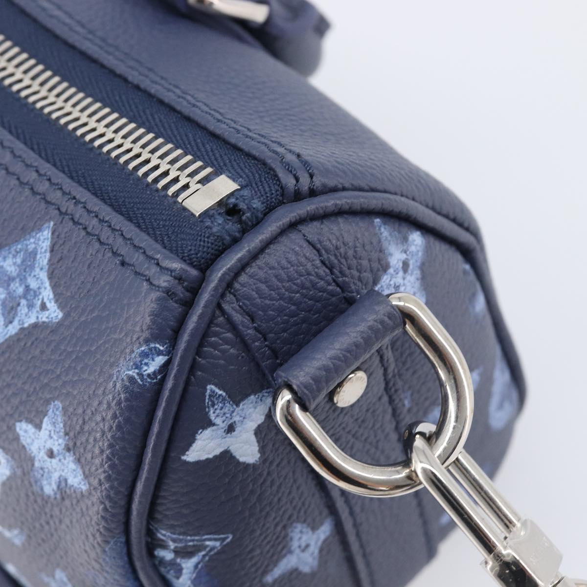 LOUIS VUITTON Monogram Watercolor Keepall XS Hand Bag Navy M57844 Auth 209582SAM