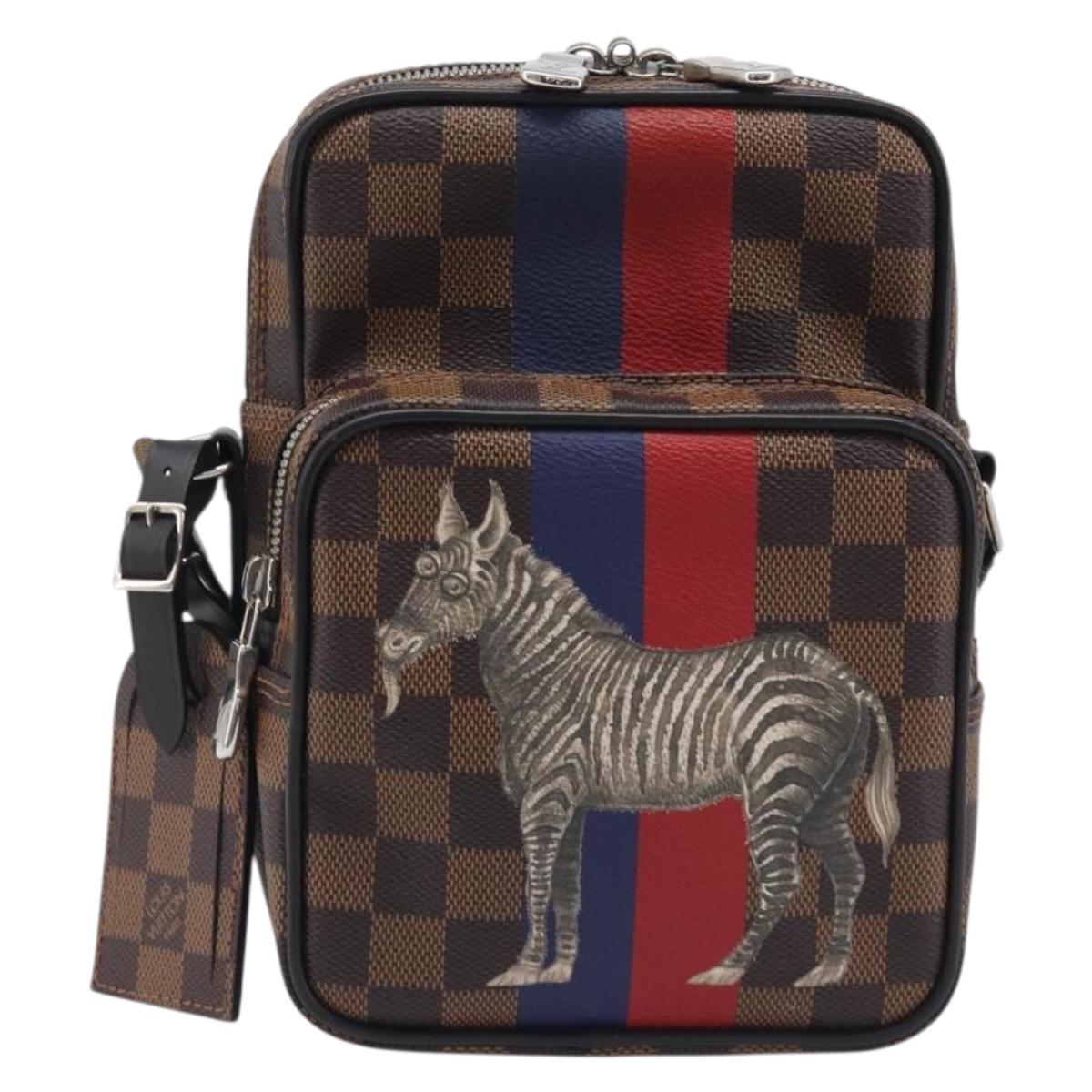 LOUIS VUITTON Damier Ebene Amazon Shoulder Bag N42703 LV Auth 209583M