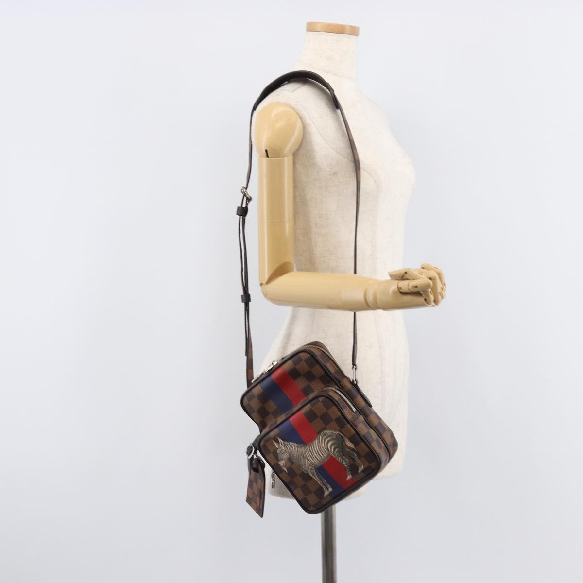 LOUIS VUITTON Damier Ebene Amazon Shoulder Bag N42703 LV Auth 209583M