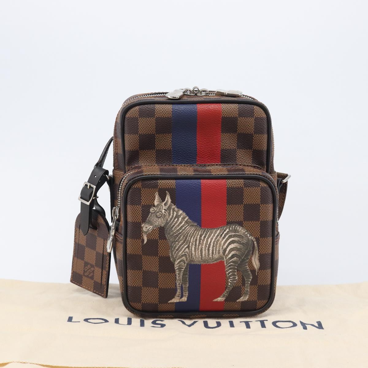 LOUIS VUITTON Damier Ebene Amazon Shoulder Bag N42703 LV Auth 209583M