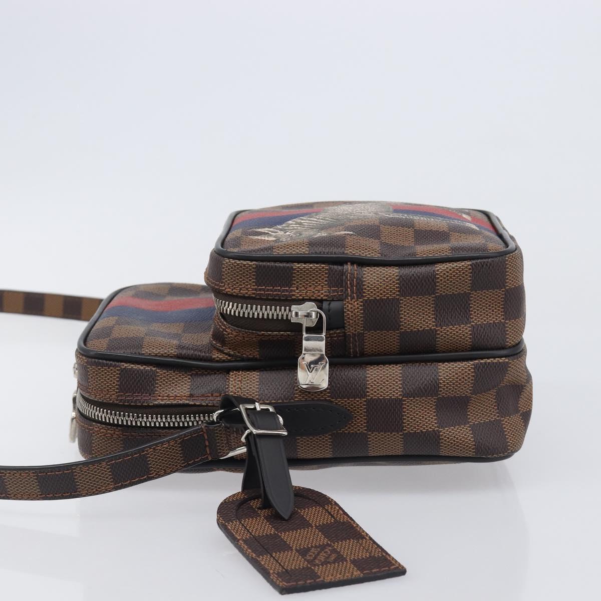 LOUIS VUITTON Damier Ebene Amazon Shoulder Bag N42703 LV Auth 209583M