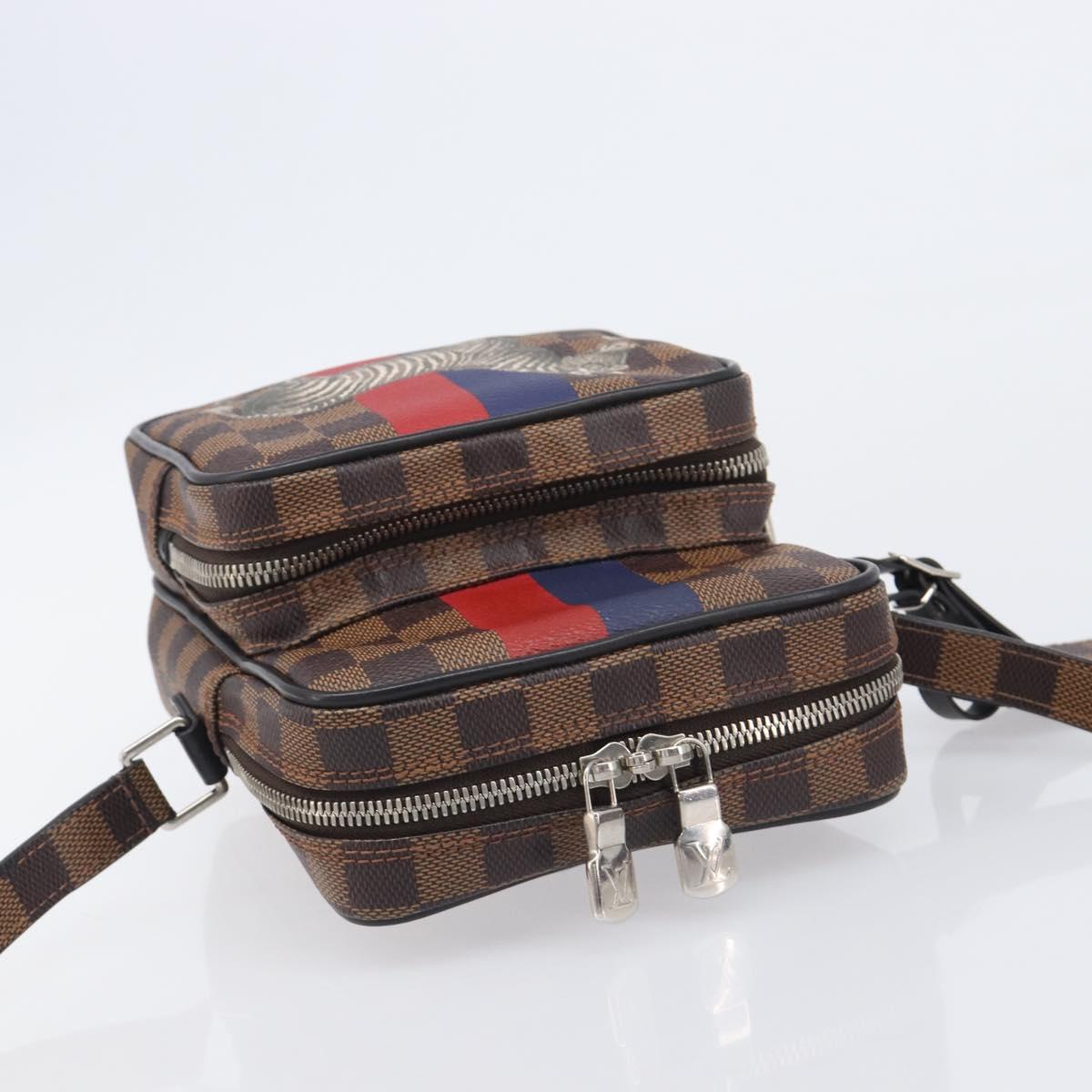 LOUIS VUITTON Damier Ebene Amazon Shoulder Bag N42703 LV Auth 209583M