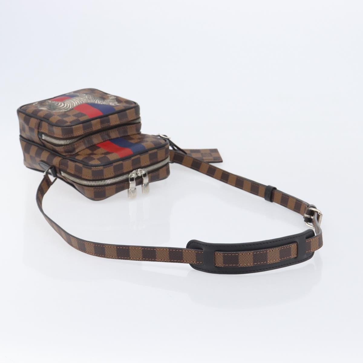LOUIS VUITTON Damier Ebene Amazon Shoulder Bag N42703 LV Auth 209583M