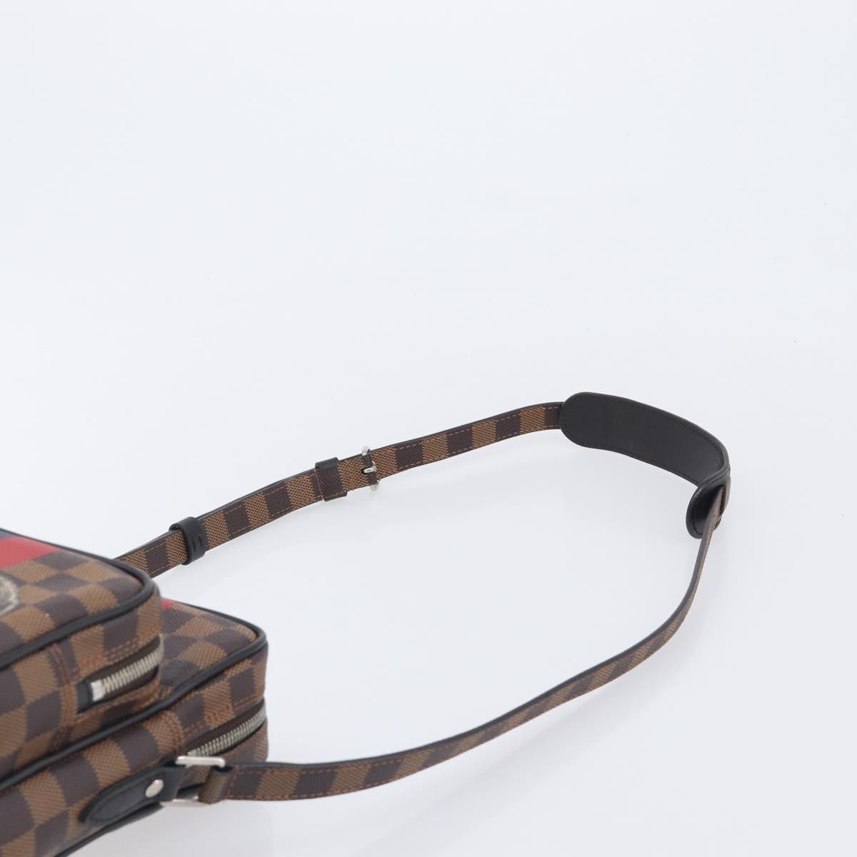 LOUIS VUITTON Damier Ebene Amazon Shoulder Bag N42703 LV Auth 209583M