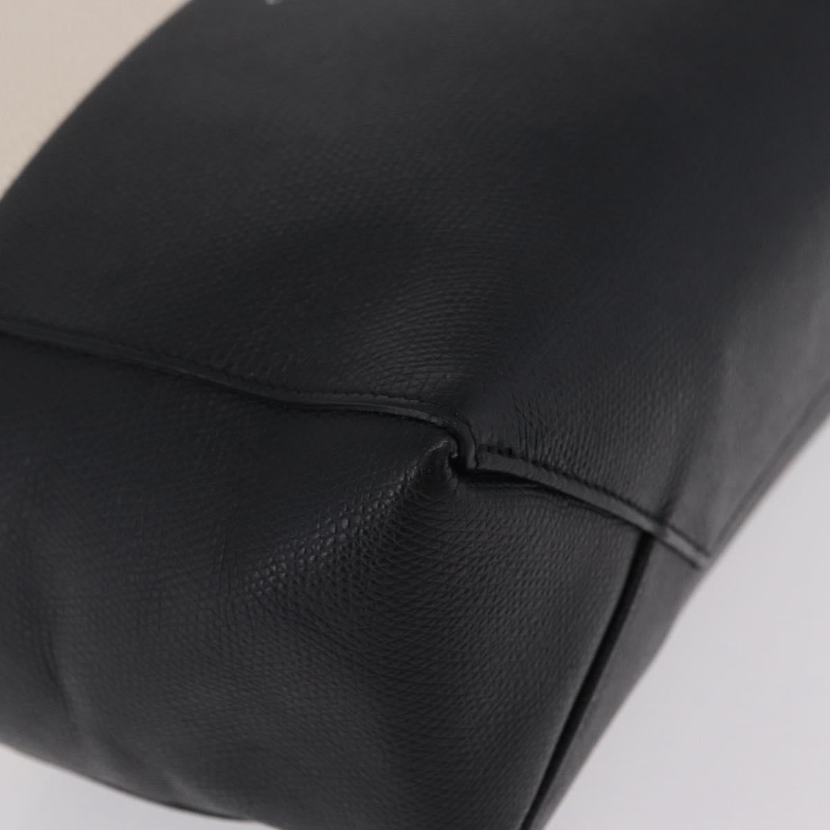 CELINE Hand Bag Leather 2way Black Silver Auth 209590A