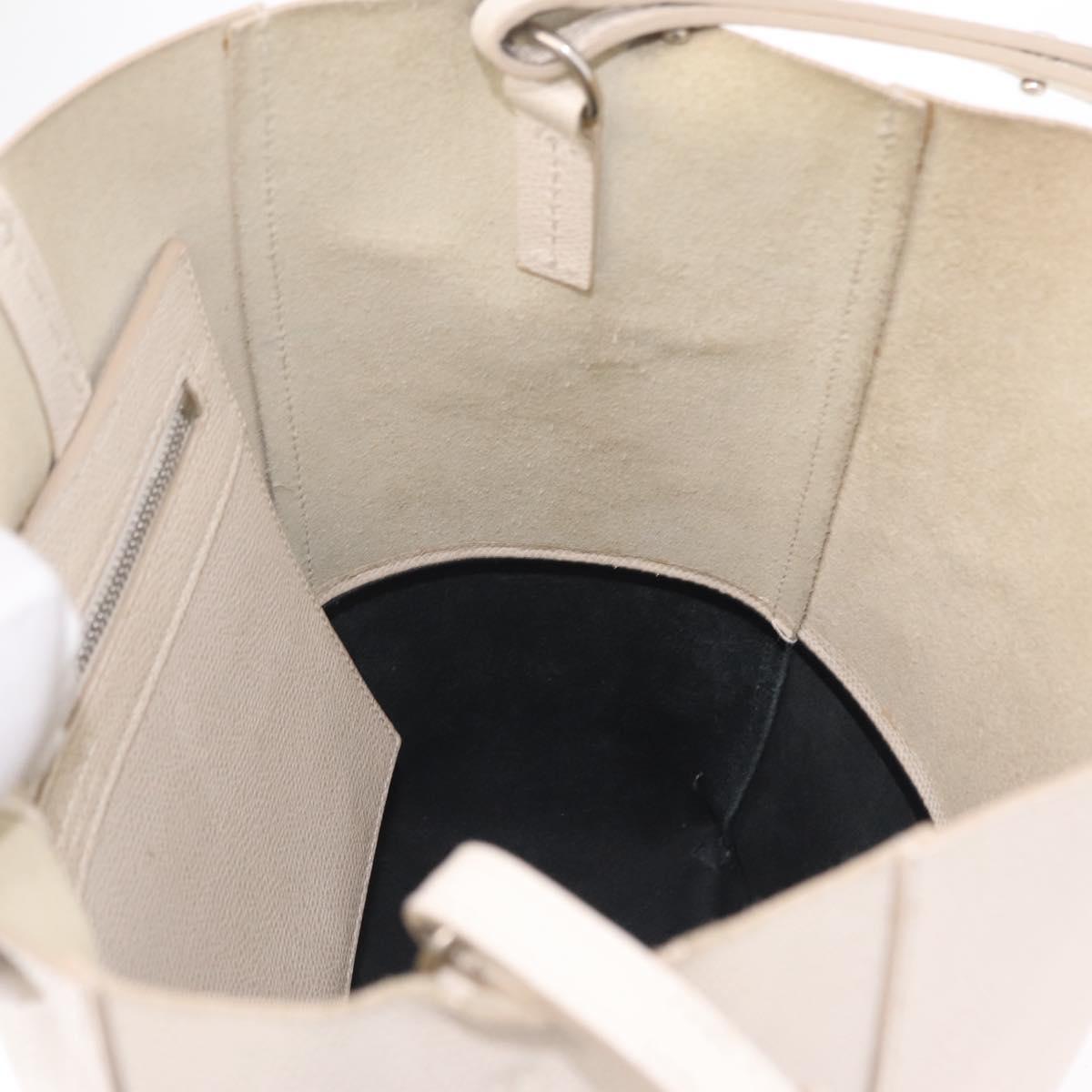 CELINE Hand Bag Leather 2way Black Silver Auth 209590A