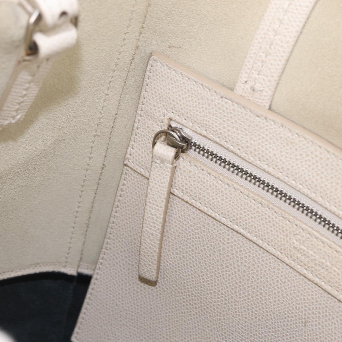 CELINE Hand Bag Leather 2way Black Silver Auth 209590A