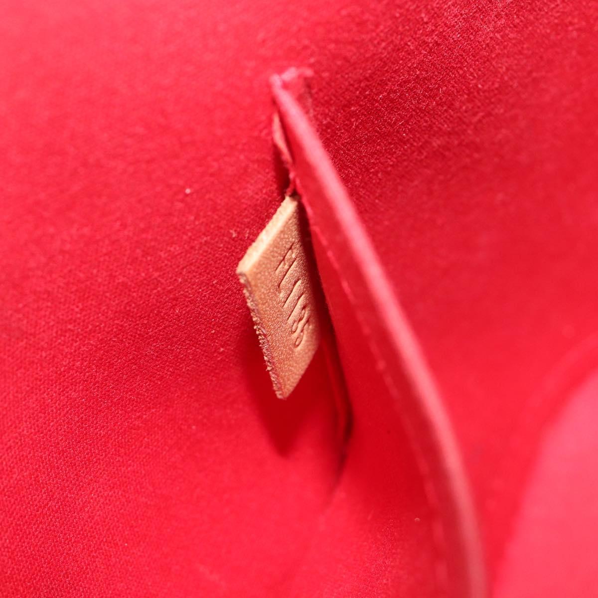LOUIS VUITTON Monogram Vernis Alma BB Hand Bag Red Slys M90174 LV Auth 209599V