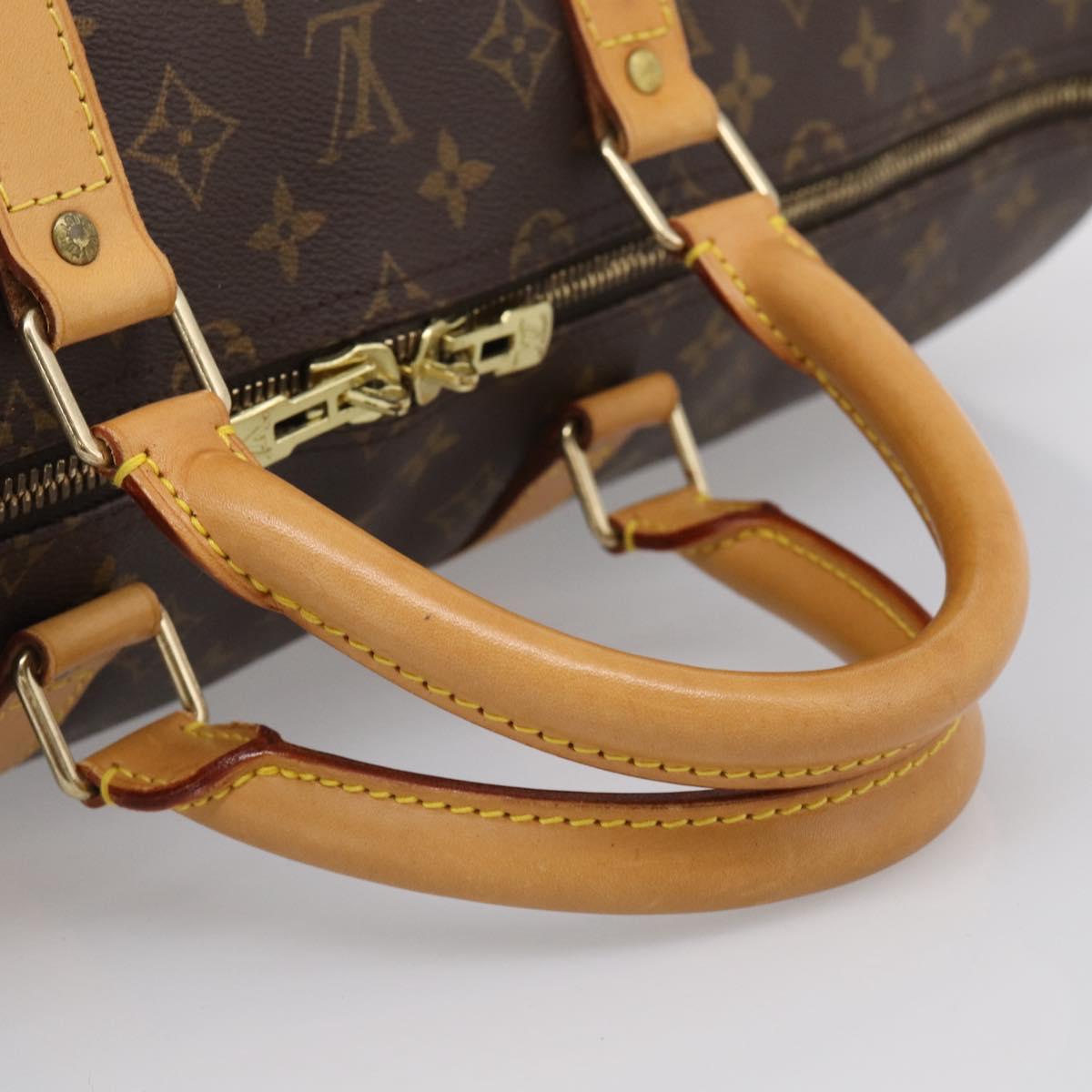 LOUIS VUITTON Monogram Keepall Bandouliere 55 Boston Bag M41414 LV Auth 209601V