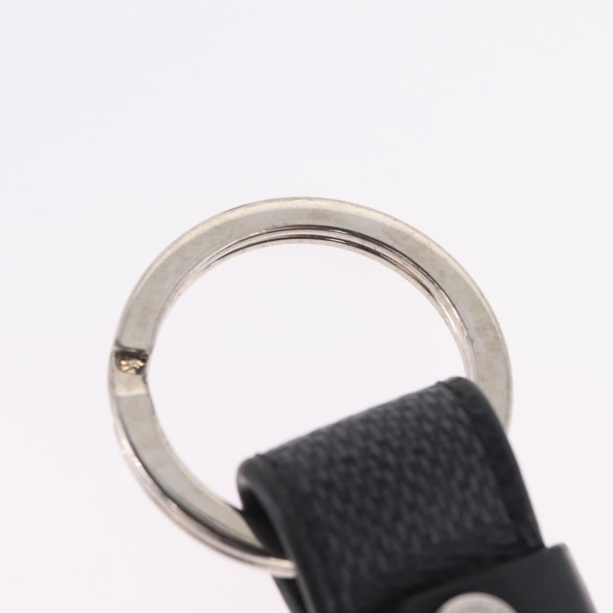 LOUIS VUITTON Damier Graphite LV Dragonne Key Ring M62706 LV Auth 209607A