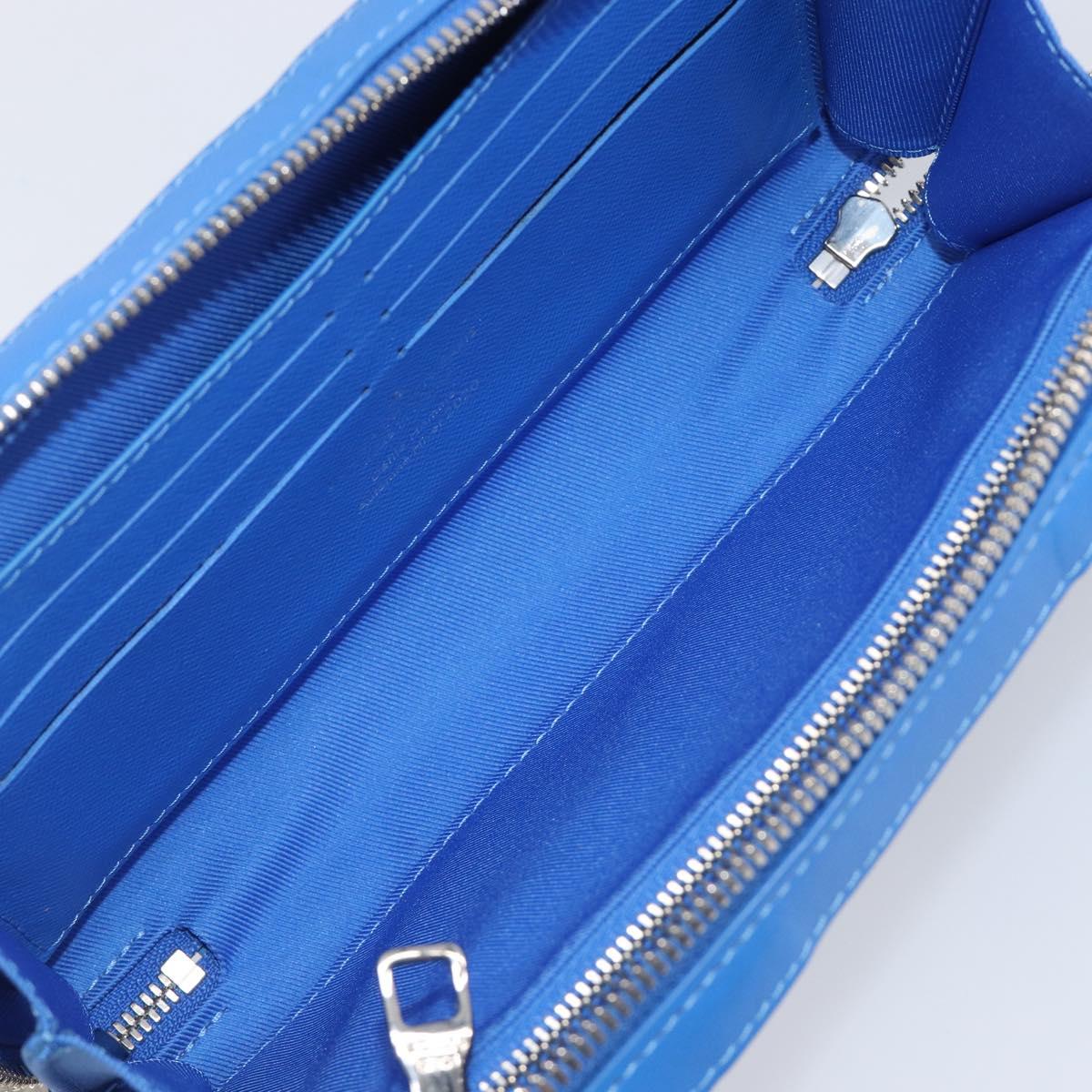 LOUIS VUITTON Monogram Clouds Soft Trunk Wallet Bag Blue M45432 LV Auth 209614M