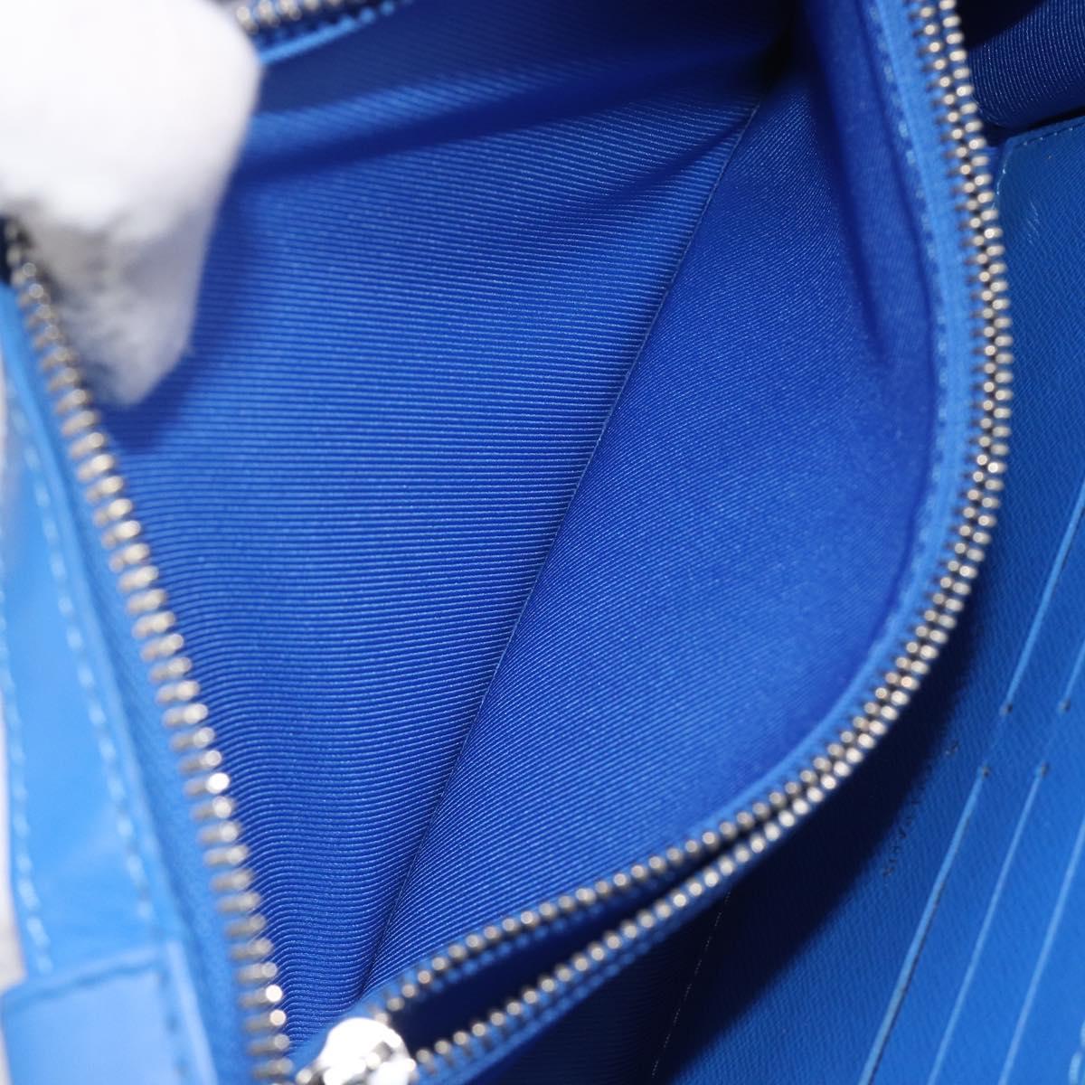 LOUIS VUITTON Monogram Clouds Soft Trunk Wallet Bag Blue M45432 LV Auth 209614M