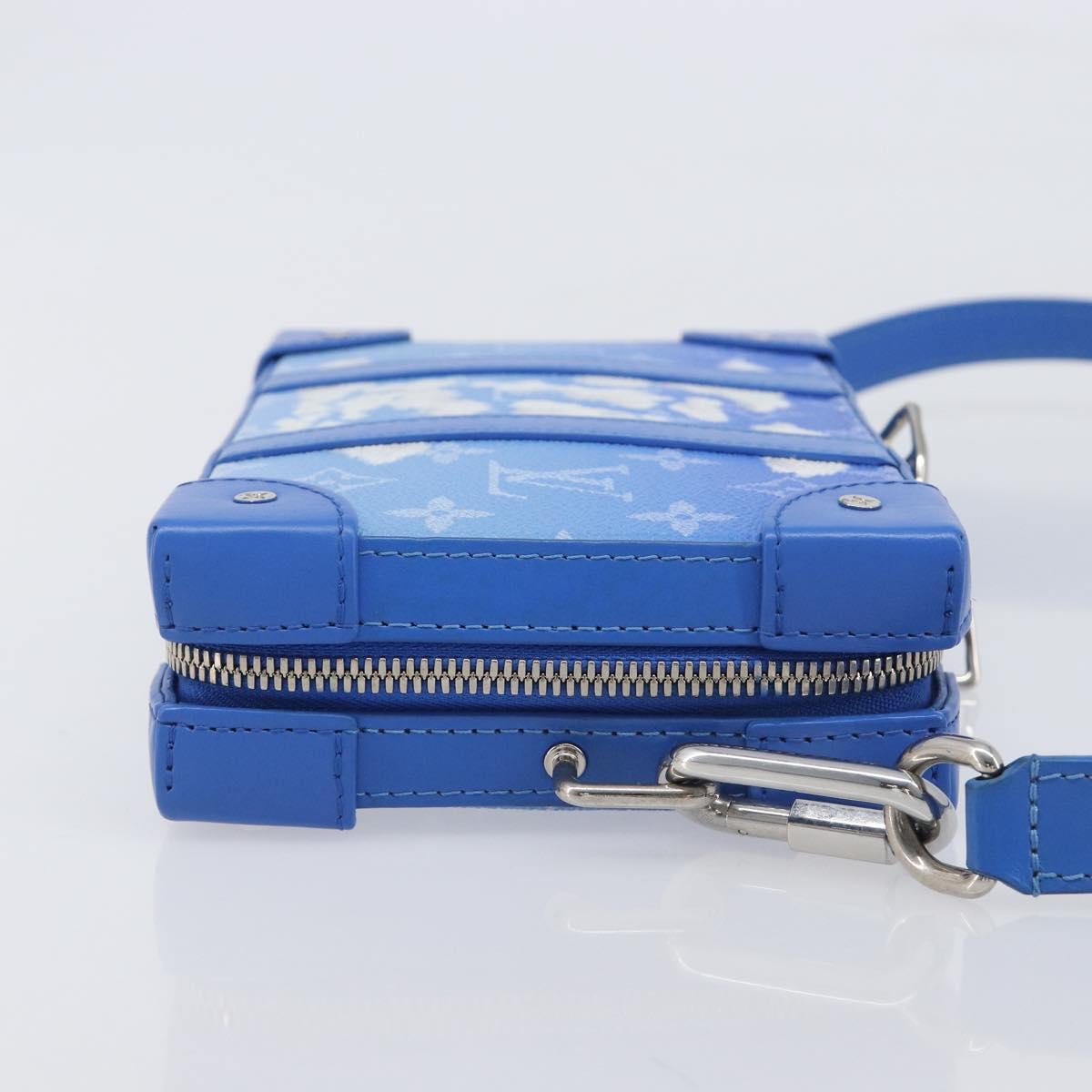 LOUIS VUITTON Monogram Clouds Soft Trunk Wallet Bag Blue M45432 LV Auth 209614M