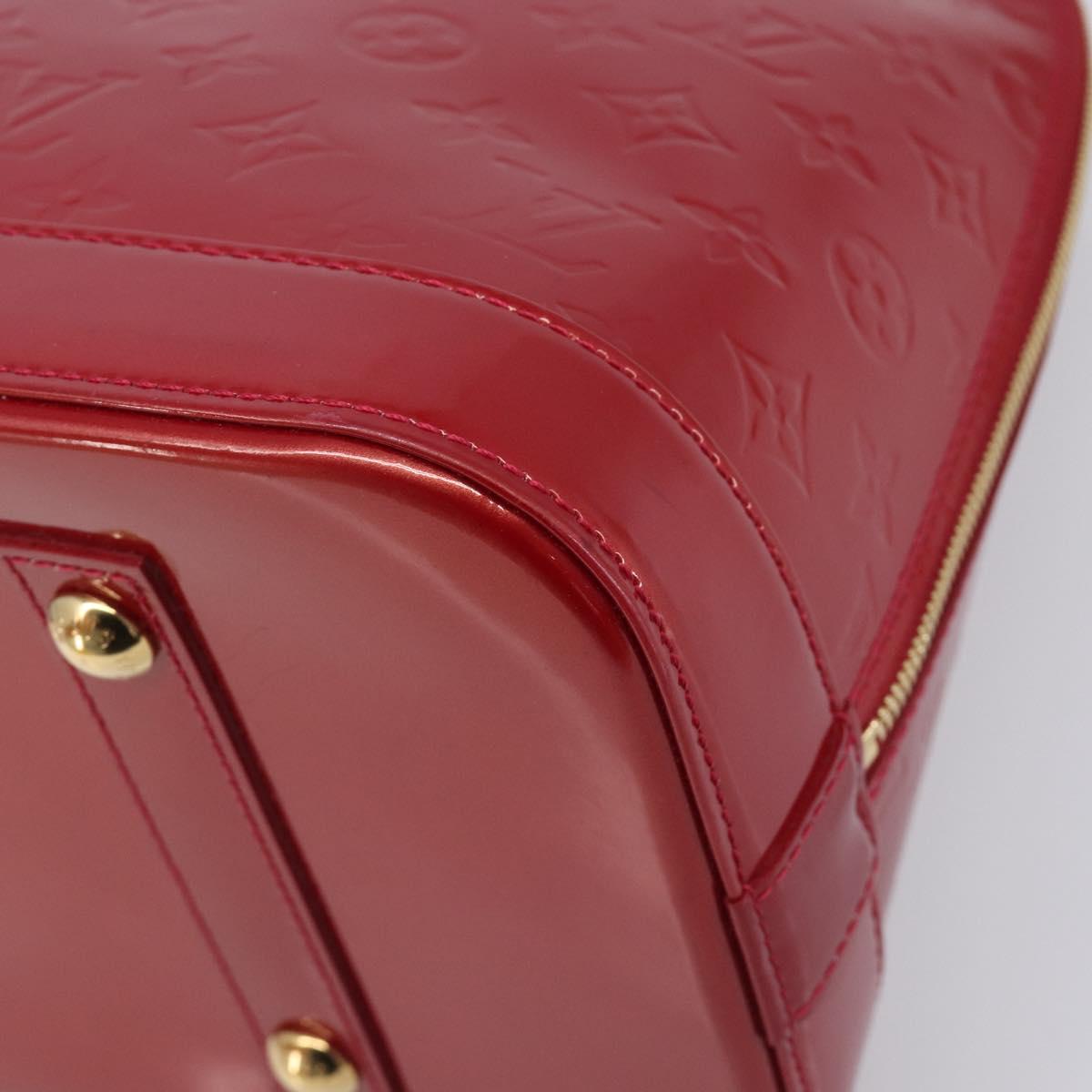 LOUIS VUITTON Monogram Vernis Alma GM Hand Bag Pomme D'amour M93596 Auth 209623V