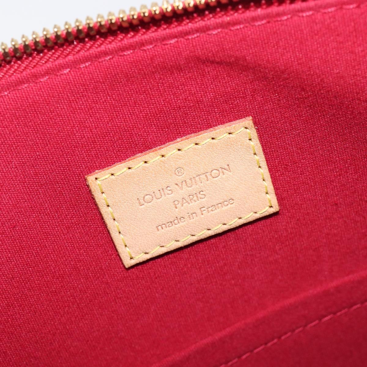 LOUIS VUITTON Monogram Vernis Alma GM Hand Bag Pomme D'amour M93596 Auth 209623V