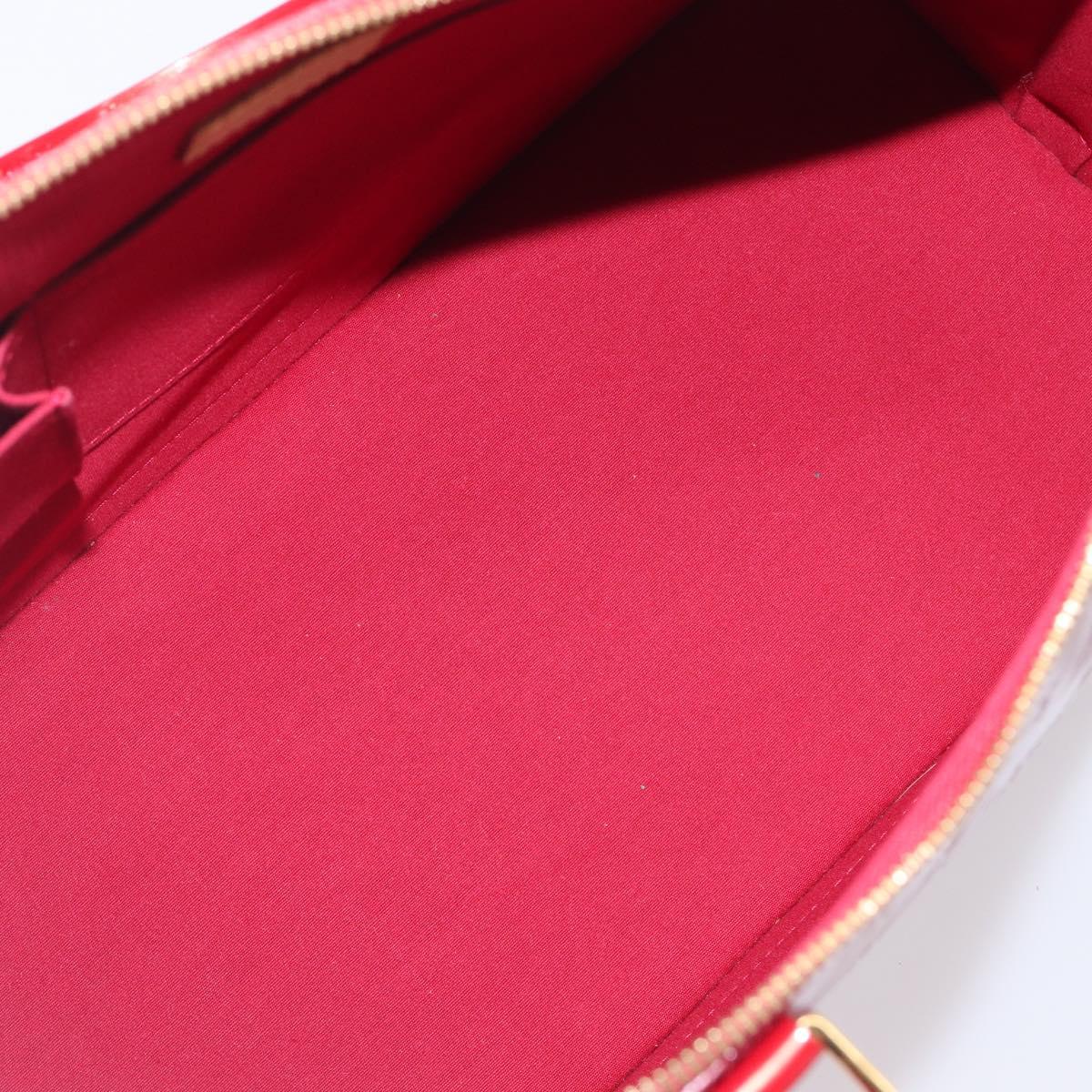 LOUIS VUITTON Monogram Vernis Alma GM Hand Bag Pomme D'amour M93596 Auth 209623V