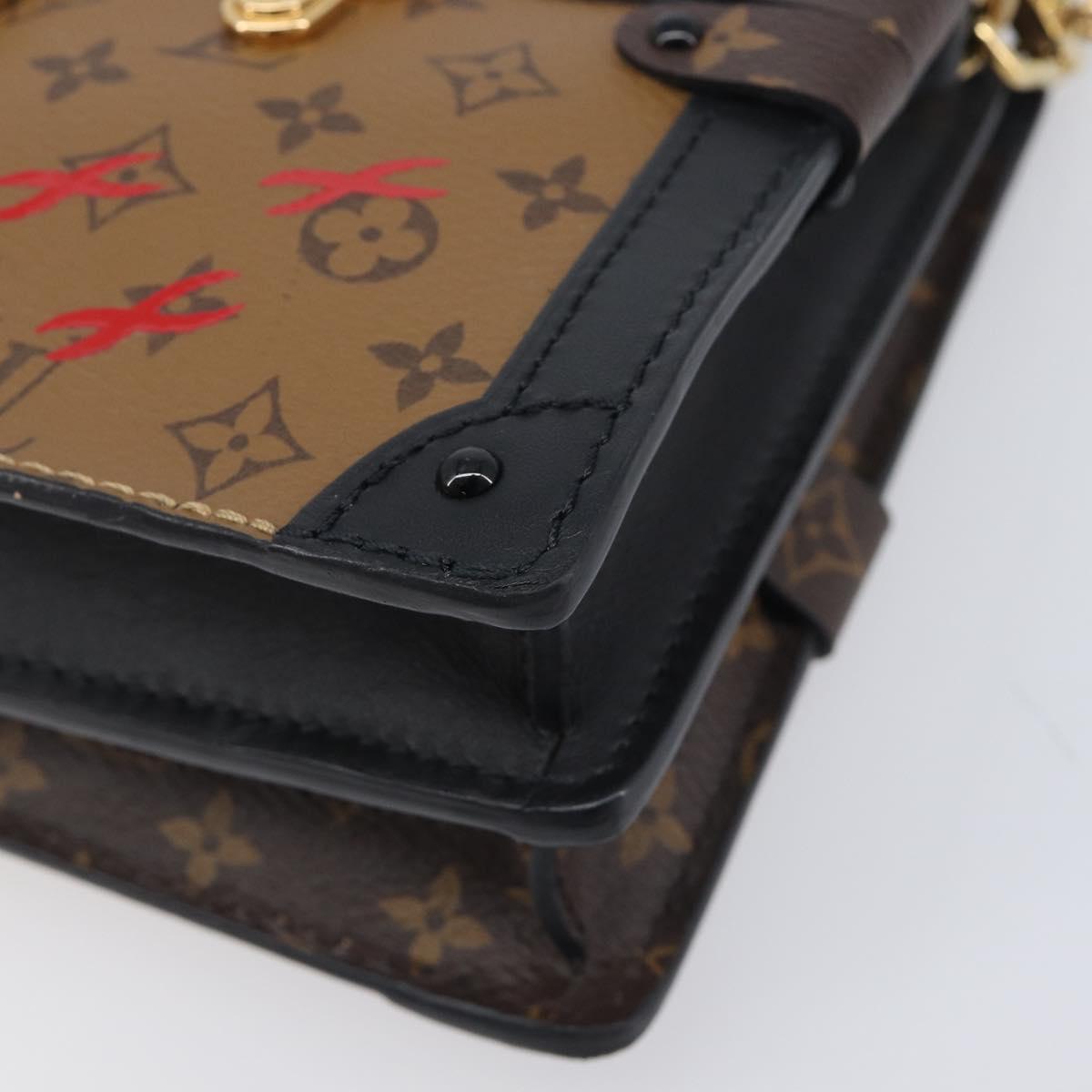 LOUIS VUITTON Monogram Reverse Trunk Clutch Shoulder Bag M43596 Auth 209626SAM