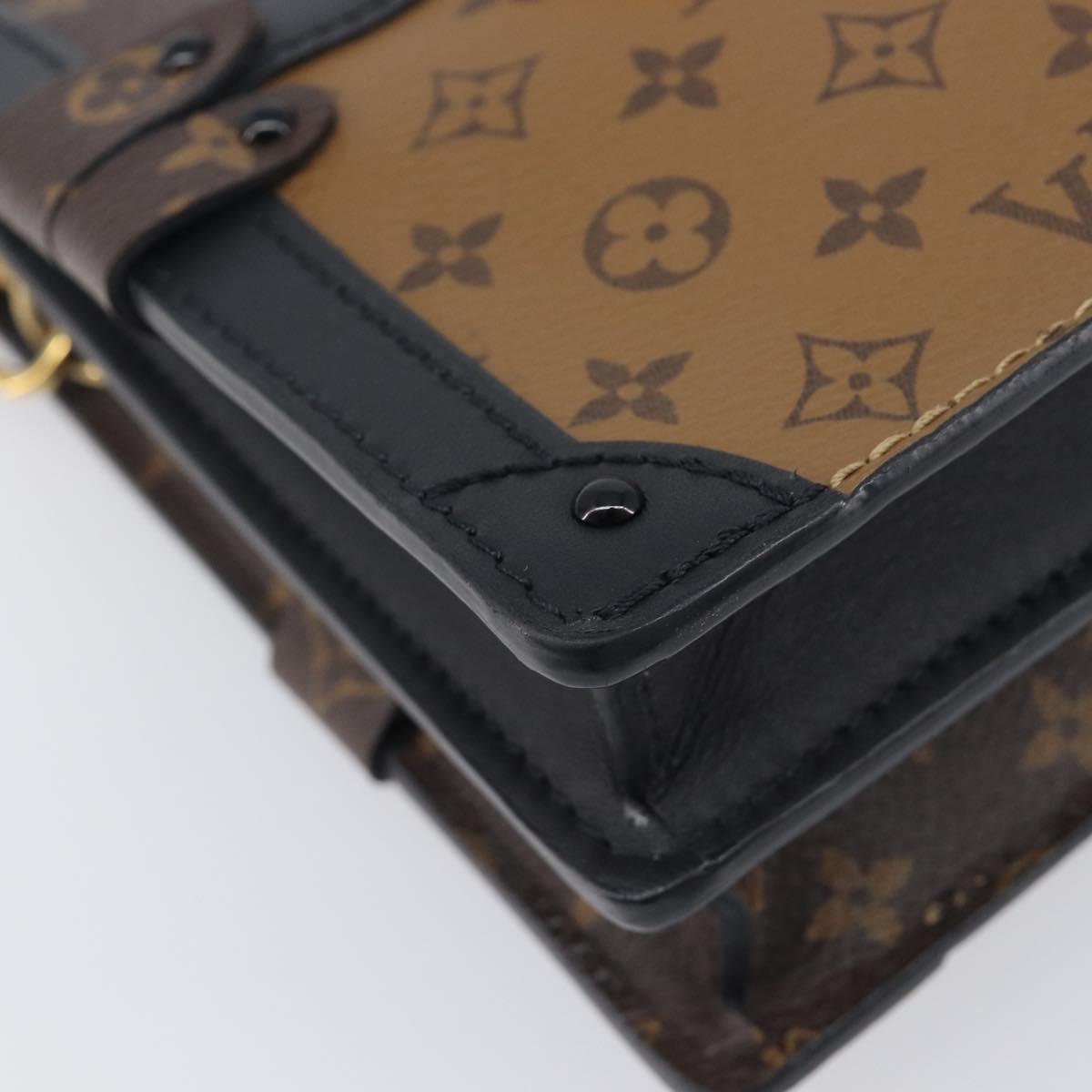 LOUIS VUITTON Monogram Reverse Trunk Clutch Shoulder Bag M43596 Auth 209626SAM