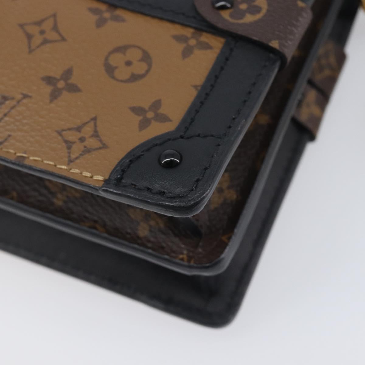 LOUIS VUITTON Monogram Reverse Trunk Clutch Shoulder Bag M43596 Auth 209626SAM