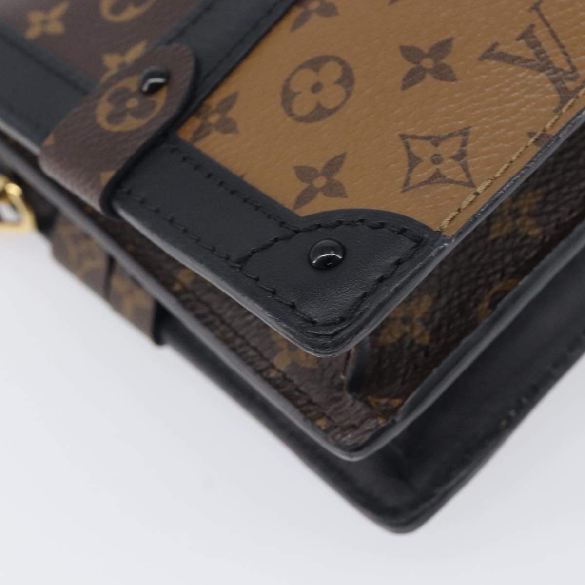 LOUIS VUITTON Monogram Reverse Trunk Clutch Shoulder Bag M43596 Auth 209626SAM