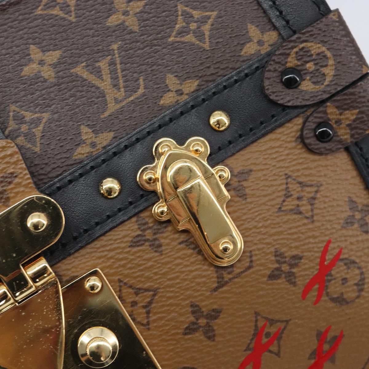 LOUIS VUITTON Monogram Reverse Trunk Clutch Shoulder Bag M43596 Auth 209626SAM