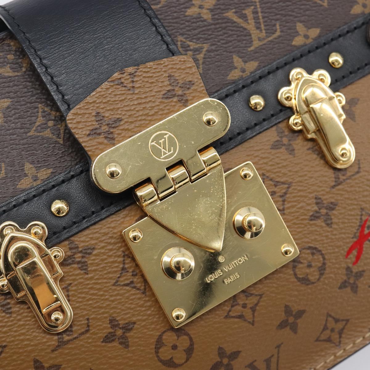 LOUIS VUITTON Monogram Reverse Trunk Clutch Shoulder Bag M43596 Auth 209626SAM